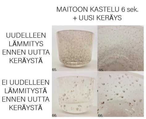 lasikerroksen väliin, se alkoi kuplia.