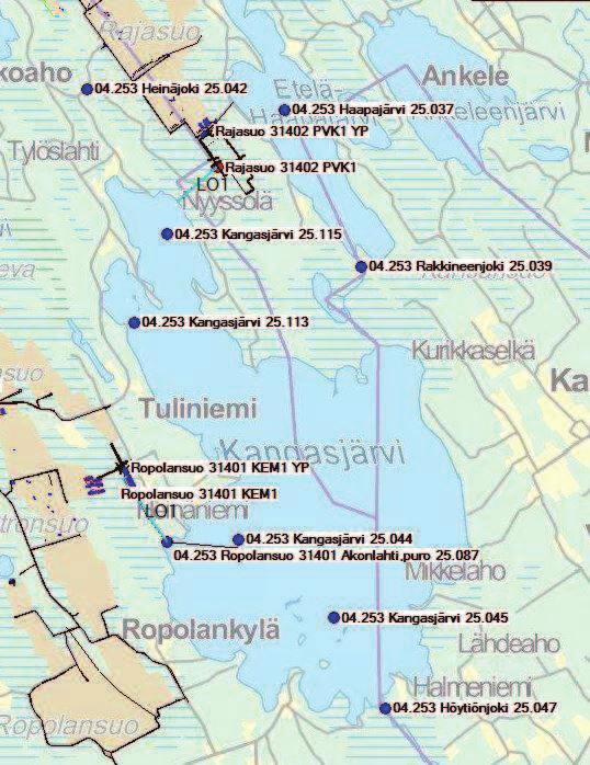 Kangasjärven yhteistarkkailun (Ropolan-,