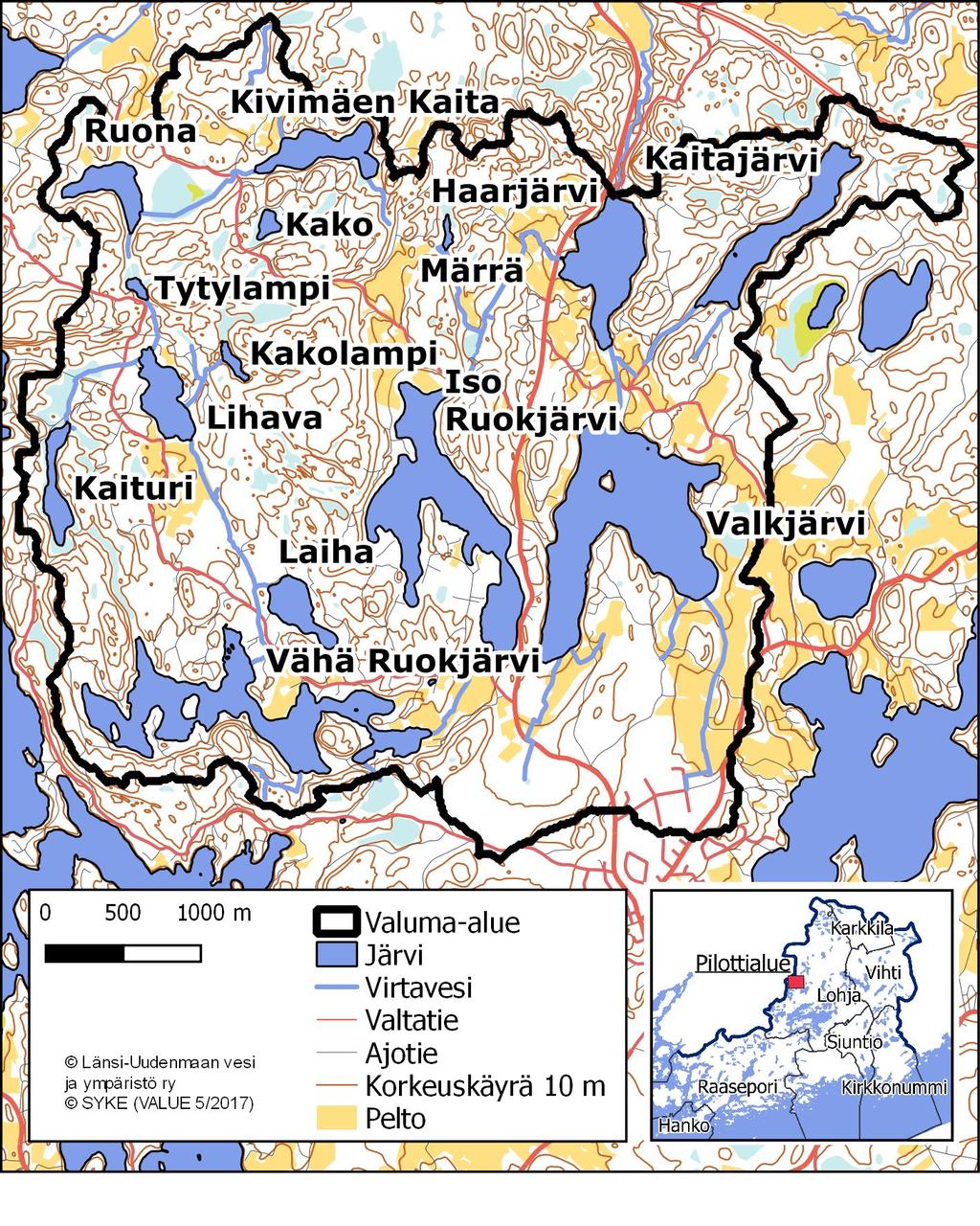 Osasta järviä näytteet otettiin vain joko talvella tai kesällä, suurimmasta osasta molempina.