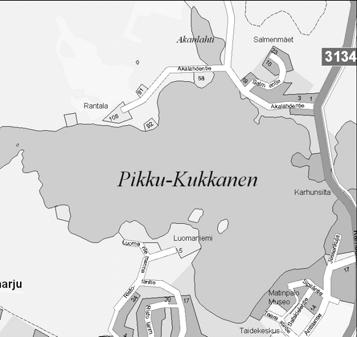 34 3.9. PIKKU-KUKKANEN Pikku-Kukkasen pinta-ala on 1,17 km. Pikku-Kukkasen lähivaluma-alueen pinta-ala on 4,63 km ja koko valumaalueen (järvi mukaan lukien) pinta-ala on 83,6 km.