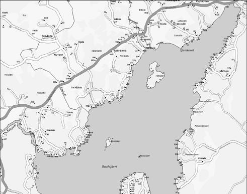 3.1. RUUHIJÄRVI 38 Ruuhijärven pinta-ala on 5,76 km. Ruuhijärven valuma-alueen pinta-ala on 31,75 km ja koko valuma-alueen (järvi mukaan lukien) pinta-ala on 73,3 km.