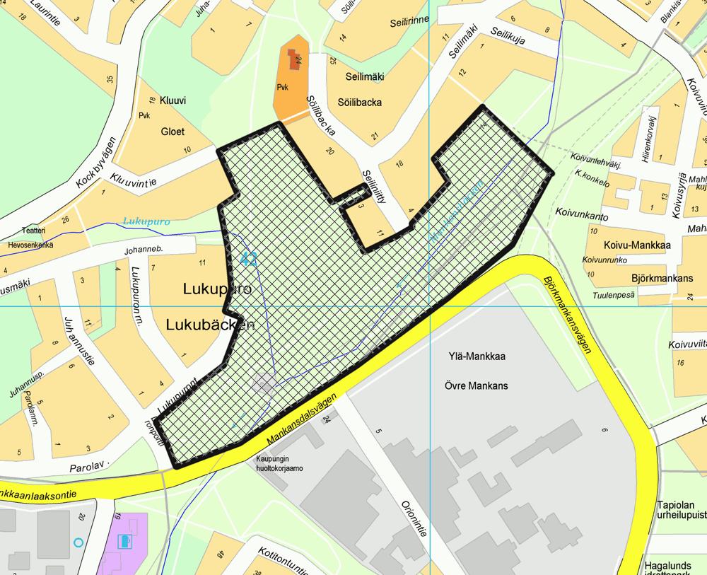 1 (5) Seilimäki-Lukupuro 26. kaupunginosa, Mankkaa Kortteli 26135, katu- ja virkistysaluetta Mankkaanlaakso 15. kaupunginosa, Niittykumpu 16.