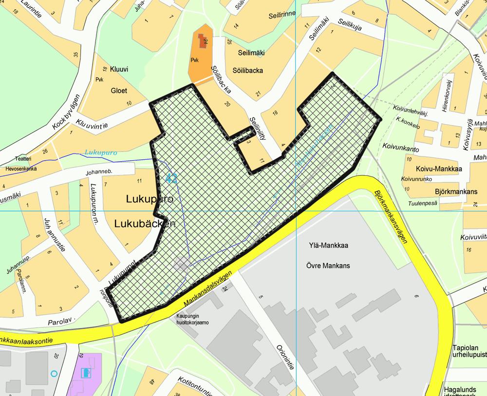 1 (5) Seilimäki-Lukupuro 26. kaupunginosa, Mankkaa Kortteli 26135, katu- ja virkistysaluetta Mankkaanlaakso 15. kaupunginosa, Niittykumpu 16.