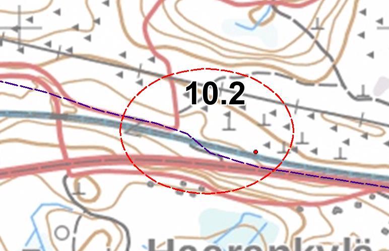 Kartta 27. Linjan muutos Kivisenportin kohdalla. (Pohjakartta MML) 11.