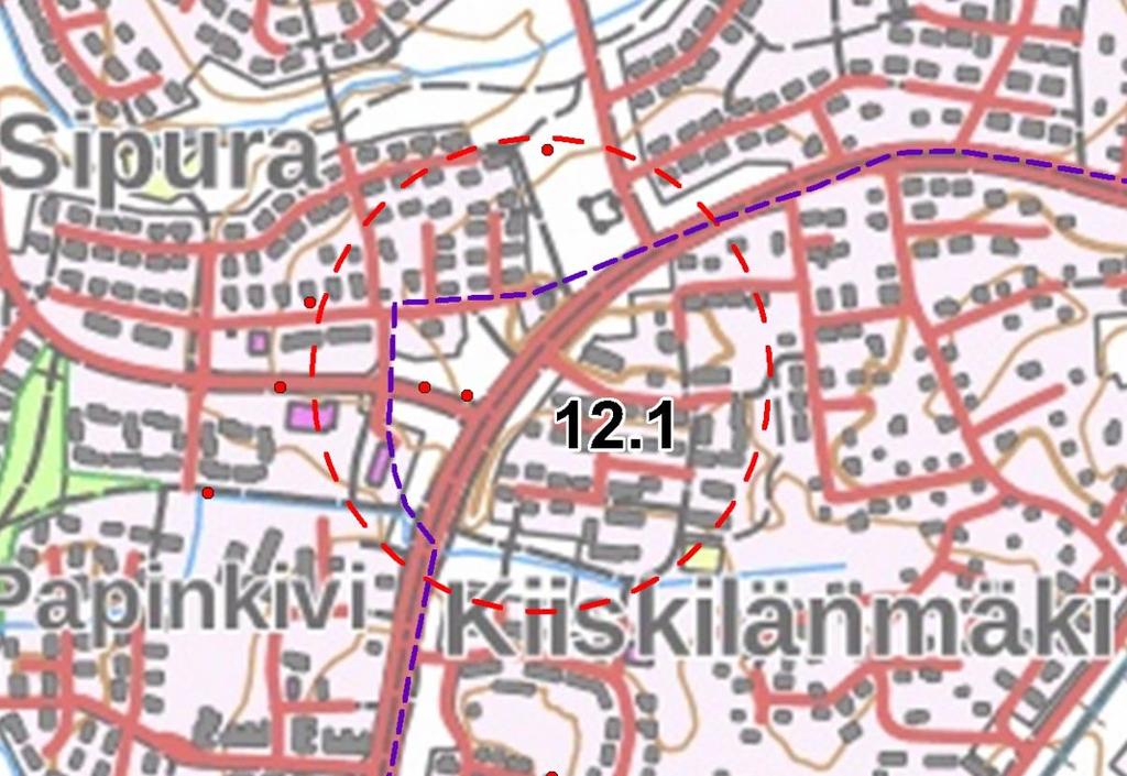 12.1. Ahtiala Viipurintie on kulkenut Ahtialantieltä nykyisen S-Marketin pihan poikki Heikkerönkadulle ja kääntynyt itään Arvonkadulle, josta kulkenut suoraan takaisin Ahtialantielle.