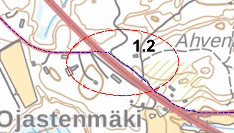 1.2. Liisantie Ojastenmäentien jälkeen Viipurintie on kulkenut hetken valtatien 12 linjan suuntaisesti Keskustiehen saakka, mutta linja ei ole selkeä.