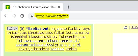 2.4 ATSOFTIN NETTISIVUT SUOJATULLA YHTEYDELLÄ www.atsoft.