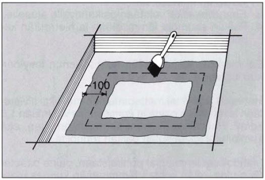 Jos liimattuun tai kuumentamalla kiinnitettyyn kermiin tulee kupla ennen asfaltointia, menetellään seuraavasti, kuva 8: 1. Kermin kupla halkaistaan ristiin terävällä mattoveitsellä. 2.
