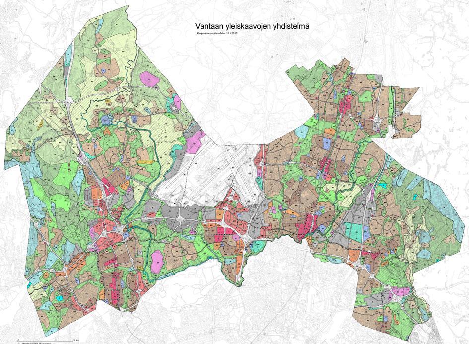 Vantaata on rakennettu yleiskaavoilla Helsingin maalaiskunnan yleiskaavaehdotus 1968: aluerakentaminen Yleiskaavallinen suunnitelma 1976: kasvun kohtuullistaminen Yleiskaava 1978: