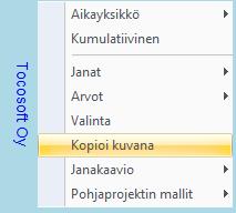 14. Aikataulujen tulostaminen Kaikki projektin kaaviot voidaan tulostaa kirjoittimelle.