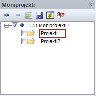 Moniprojekti, jossa kaksi projektia. 3.7.