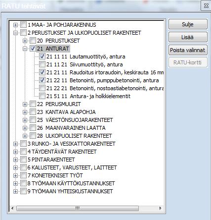 4.2 RATU-tehtävien lisääminen Tocoman Aikataulu:ssa on mahdollista hyödyntää suoraan Rakennustietosäätiön julkaisemia RATU-aikataulutietoja. Lataa Rakennutietosäätiön nettisivuilta www.rakennustieto.