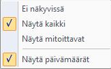 4.3 Tehtävien ajoittaminen siirtämällä hiirellä tehtäväjanaa Janakaaviossa voi tehtävän ajoittaa hiirellä tarttumalla hiiren kursorilla keskelle janaa (hiiren kursori muuttuu nelipäiseksi nuoleksi)