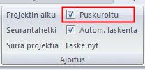 4.4.7 Tehtävien ajoittaminen käyttämällä puskureita Tehtävien ajoitus voidaan määrittää myös käyttämällä puskureita.