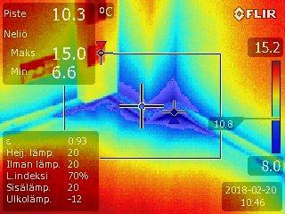 Liite 9 5 (6) Lämpökameralla tehty kartoitus Kuva 19.