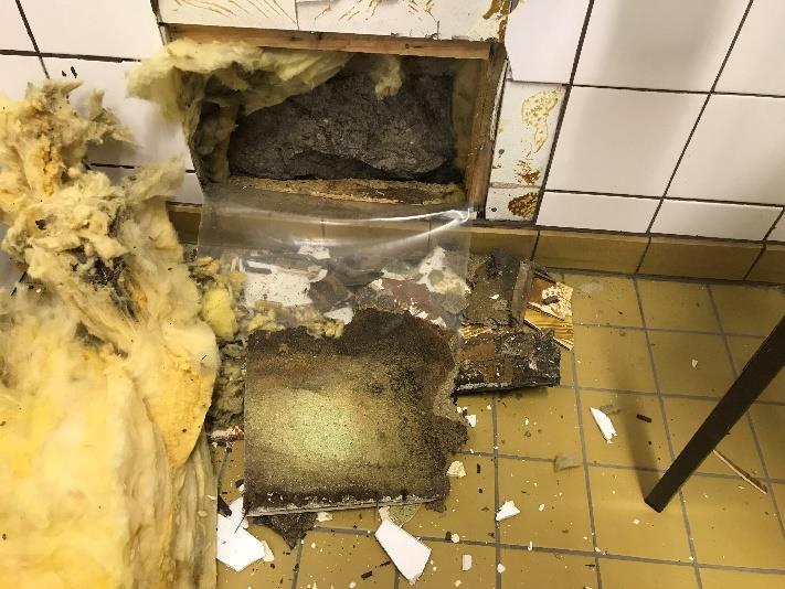 väliseinärakenteeseen. Kuva 96. Keittiön väliseinän rakenneavaus RA18.