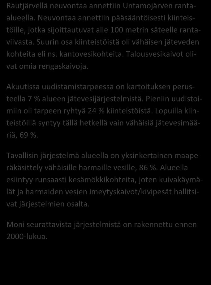 JÄSSI 2016 Imatran seutu Aluekortisto Rautjärvi Untamojärvi x x Pohjavesialue Ranta-alue Taajaan asuttu alue Vedenottamon suoja-alue Vesihuollon kehittämisalue Muu erityisalue Asetuksesta poikkeavat