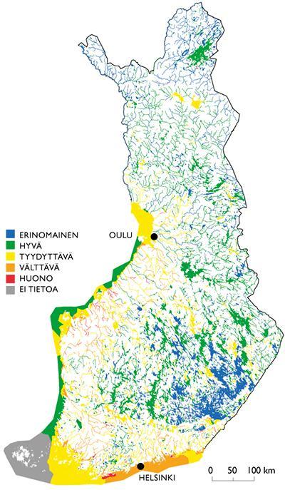 Siuntionjoen vesistön ja Pikkalanlahden ekologinen tila Ympäristöhallinto arvioi Suomen pintavesien ekologisen tilan seuraavan kerran v. 2018 (ed.