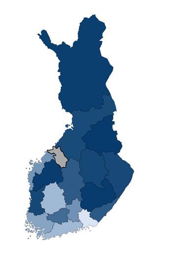 Terveyspalveluiden käytön ja muuttamisen välisessä yhteydessä eroja maakunnittain Tarkastelemme seuraavaksi maakunnittain, kuinka oman eroavat samassa kunnassa pysyneistä.