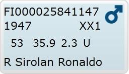 9. Sirolan Ronaldo FI000025841147 Tulevaisuuden lupaus lihantuotantoon