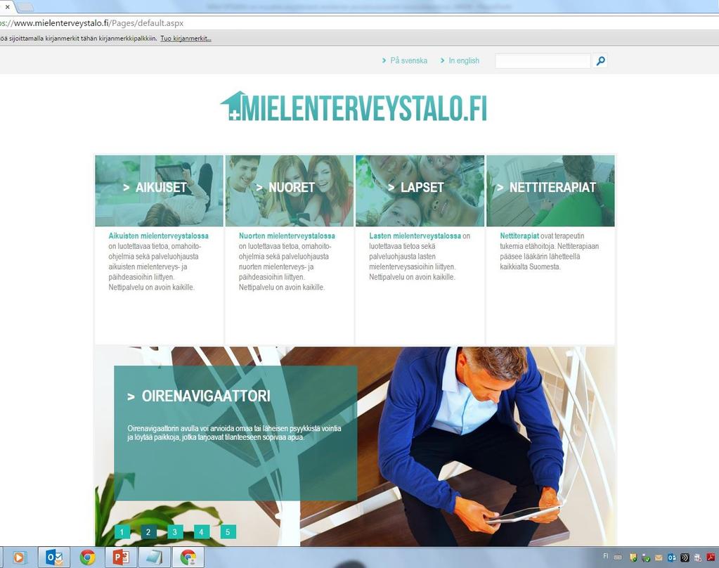 WWW.MIELENTERVEYSTALO.FI Tutustu nuorten ja lasten mielenterveystalon materiaaleihin! Hyödynnä opetuksessa! Esimerkiksi osiot Mistä saan apua?