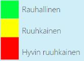 Ruuhkaisuus = Sport Venue Oy:n oma laskentakaava. Suositus 6.5 tai pienempi.