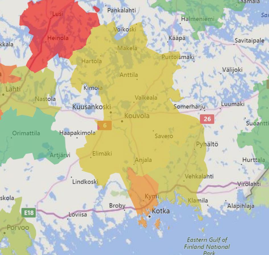 asukkaiden ansiosta. <0 hallin ruuhkaisuuteen vaikuttaa ulkopaikkakunnat/alueet. Jos luku on 3.