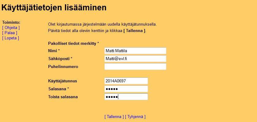 SelainPestin käyttöohje 2/9 2. Käyttäjätietojen rekisteröinti Kirjoita nimesi, sähköpostiosoitteesi ja puhelinnumerosi. Kirjoita haluamasi salasana. Kirjoita se muistiin.