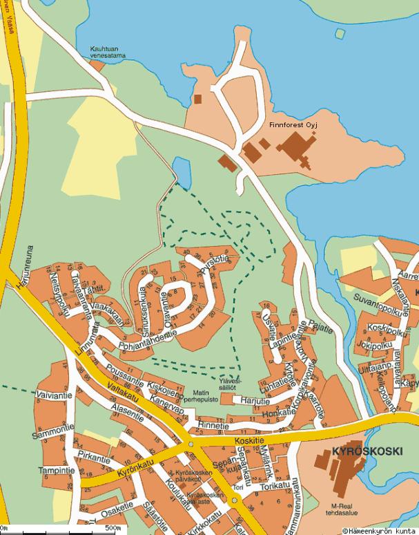 Kesäkuu 2005 15 (39) Voimalaitoksen sijainti KUVA 4-2 Voimalaitoksen suunniteltu sijainti @Hämeenkyrön kunta, Hämeenkyrön kunnan lupa Uutta voimalaitosta varten rakennetaan laitosrakennus, jonne