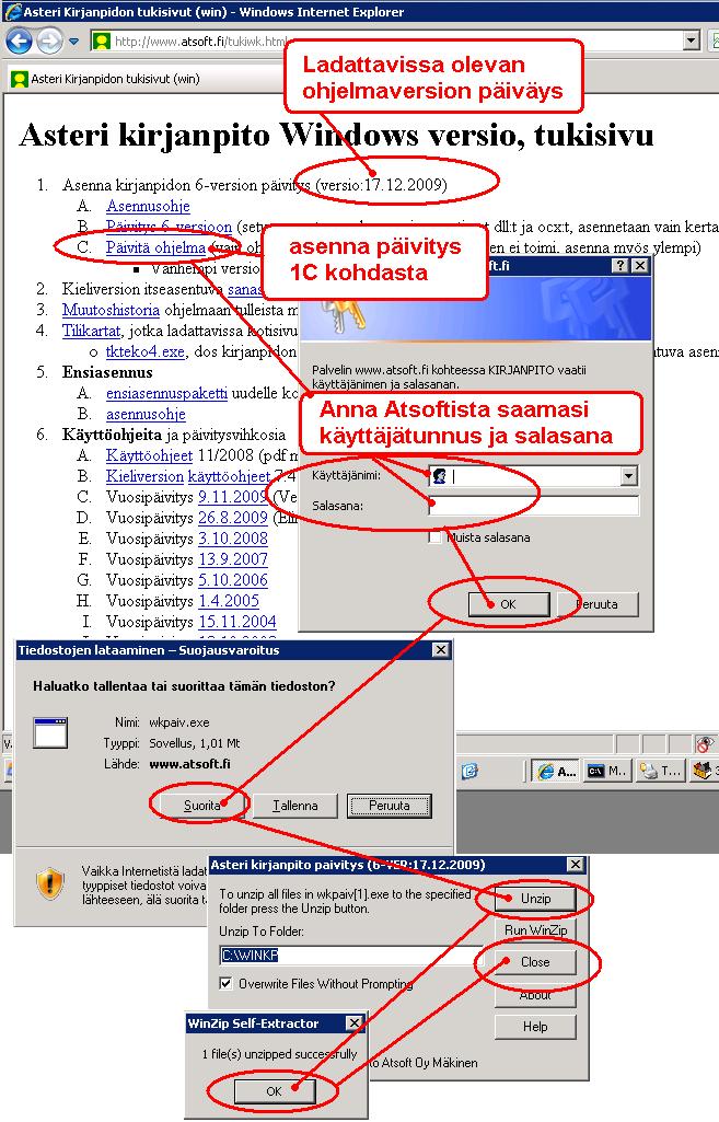 Ohjelman päivittäminen Mikäli teitte ylläpitosopimuksen, voitte päivittää ohjelman