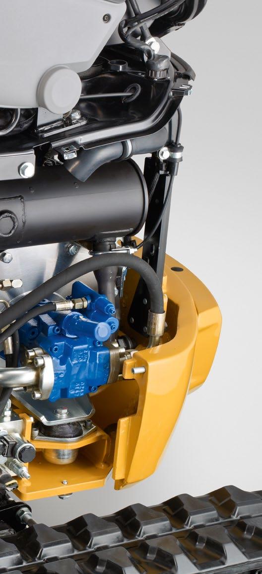 Tehokas moottori ja kuorman tunnistava hydrauliikka 17,7 kw:n (24 hp) moottori on yhdistetty kuorman tunnistavaan