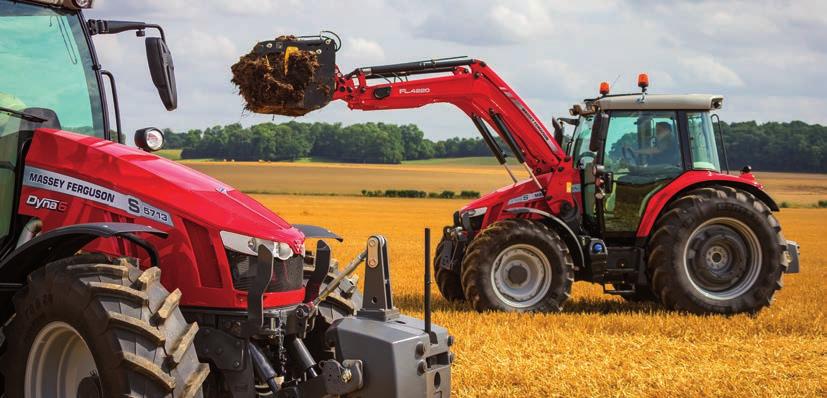 27 MASSEY FERGUSON SpeedSteer kääntää tarkasti SpeedSteer vähentää käyttäjän ponnistuksia ja nopeuttaa kääntymistä päisteessä.