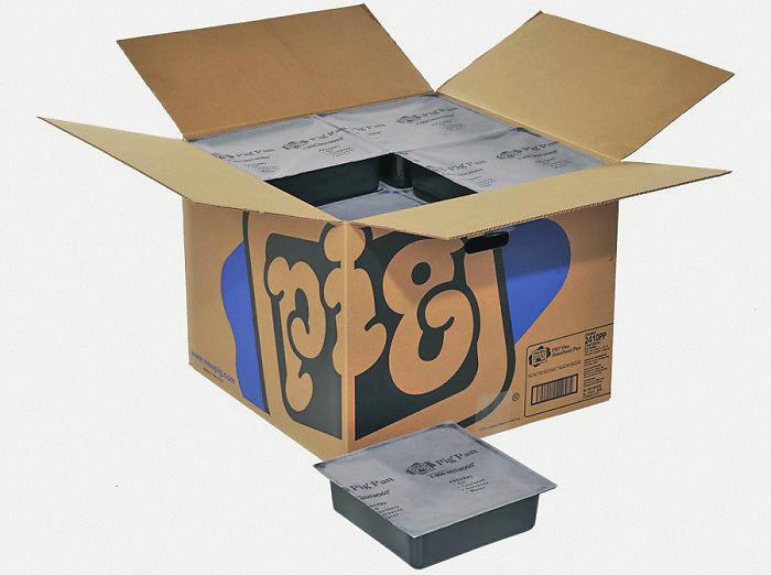 Universaali Imukyky: 3,8 l / tyyny Mitat: 20 cm x 51 cm x 4 cm Pakkaus: 14 tyynyä PIG PIL203 Imee öljyt, ei vettä.