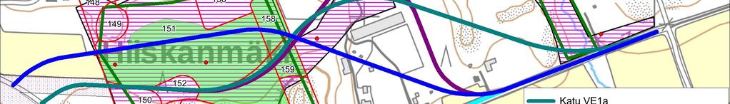 Vertailtavana on kolme katulinjausvaihtoehtoa (kuva 1). Vaikutusarviointi perustuu Kaarinan kaupungilta saatuihin luontoselvityksiin ja -karttoihin. Maastokäyntejä ei tehty.