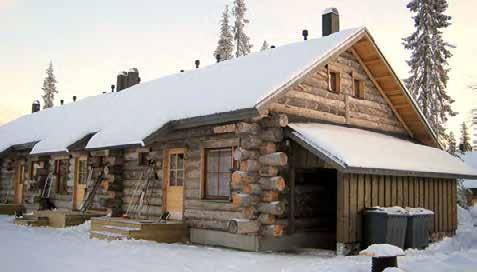 Äkäskoutturi OMA RAUHA Höylähirsinen paritalo kauniilla paikalla, Äkäsjoen