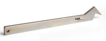 SAB-nro E-nro Terä Mitat Paino, kg 13142000 E1651770 18 x 175 23 x 300/175 1,20 kg 13142005 E1651774 25 x 250 29 x 400/250 1,70 kg Iskupää maadoitussauvoille SAB-nro E-nro Pituus, mm Paino, kg