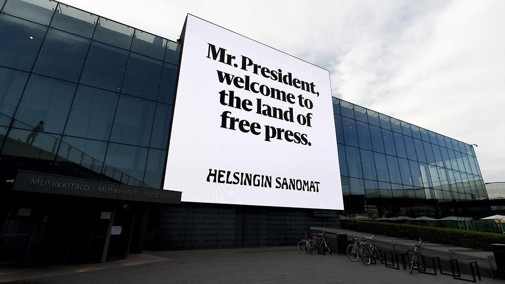 "Herra presidentti, tervetuloa vapaan lehdistön maahan.