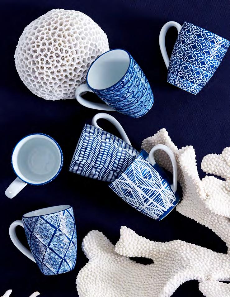 CAPRI AZZURRA MUGS Kuusi keramikkamukia joissa