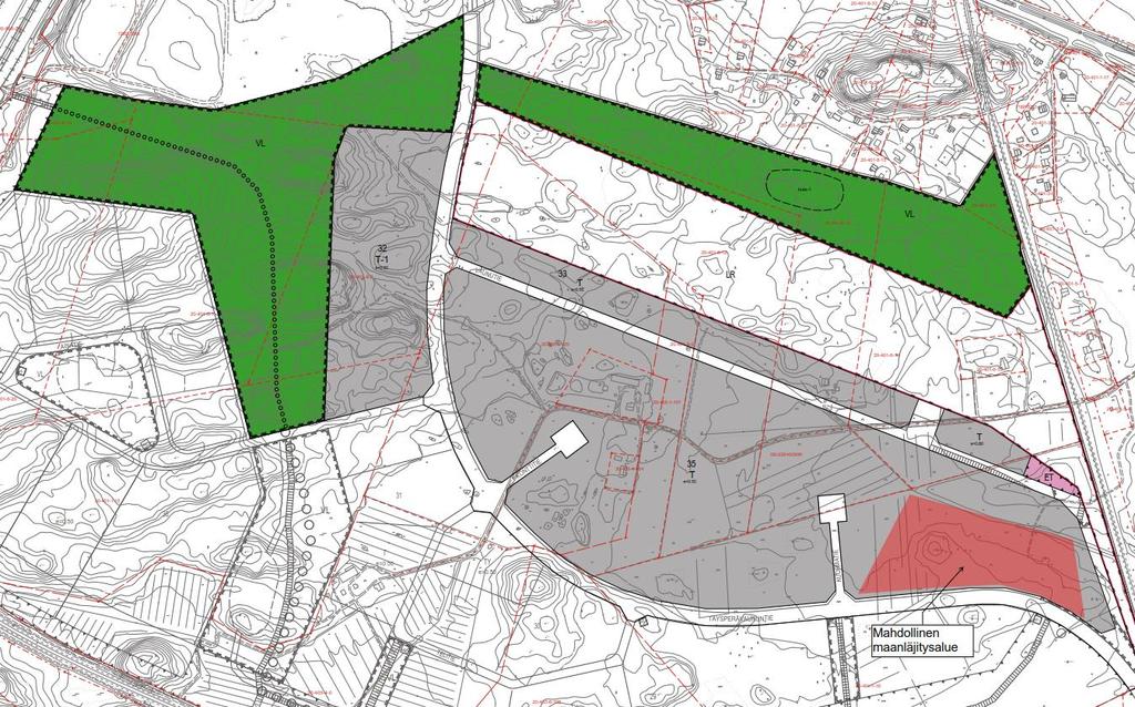 Raportti YKK64225 3/8 31.8.2018 2 Yleissuunnittelu 2.1 Maankäyttösuunnitelmat Tasaus- ym.