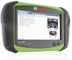 DCU 100 - Lujatekoinen, optimoitu käytettäväksi ESI[tronic] 2.0 :n kanssa DCU 100 on kannettava tablettitietokone, joka on kehitetty autokorjaamojen käyttöön.
