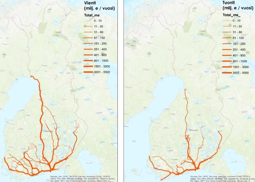 Elinkeinoelämän kuljetukset tieverkolla). Rataverkolla Pohjois-Karjalan ja Scan-Med-käytävän tärkein kuljetusreitti on Karjalanrata.