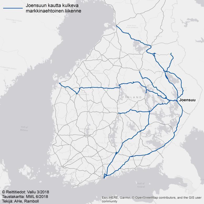 Taulukko 1. Joensuun ja Helsingin väliset bussivuorot (Vallu 2018).