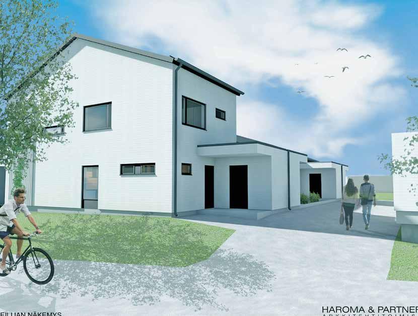 TEKNISET Havainnekuvat suunnitellusta rakennuksesta. KANTAVAT RAKENTEET Rakennus perustetaan pohjatutkimuksen ja rakennesuunnitelmien mukaan. Alapohjat ovat maanvaraisia paikalla valettua betonia.