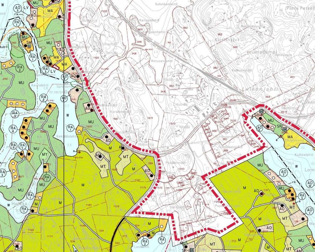 rantaosayleiskaava 2005, länsi-luoteispuolella KUVA 4: Ote Saarijärven ja Vaikkojoen rantaosayleiskaavasta KUVA 5: