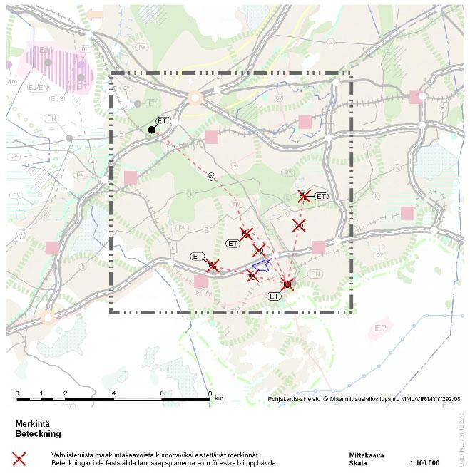 3 (6) siin. Uudenmaan 2. vaihemaakuntakaavan ehdotus oli uudelleen nähtävillä 20.11.-21.12.2012 tarkistetun kaupan ratkaisujen vuoksi. Uudenmaan 2. vaihemaakuntakaavaehdotuksessa Finnoon alue kuuluu tiivistettävään taajamatoimintojen alueeseen.