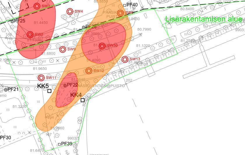 Hämeenlinna, Engelinrannan lisätutkimus 17.10.2017 10 (11) Kuva 3. Eteläisen alueen arvioitu pilaantuneen maan määrä. Taulukko 3.