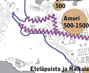 yleiskaavaehdotuksen mukaisen kehi ämisen myötä yleiskaava-alueen asukasluku vuonna 2030+ on 50 55 000.