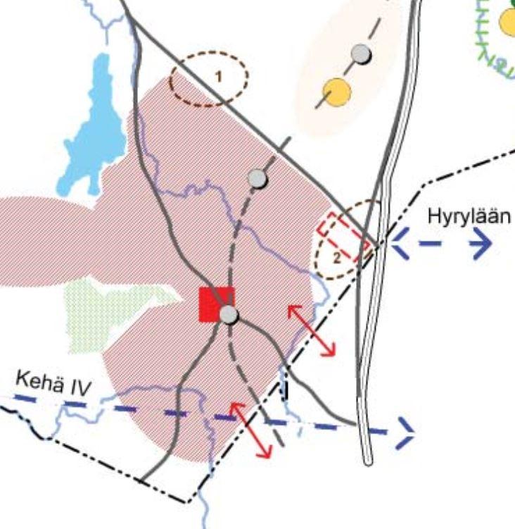 Kuva 4. Ote Nurmijärven maankäytön kehityskuva 2040 (3.1.2018).