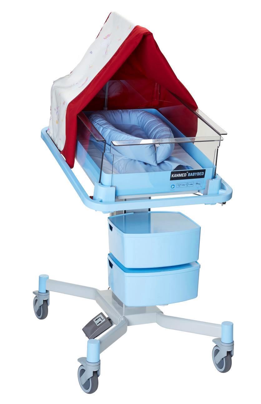 se Jälleenmyyjä: Haltija Group Oy Tämä käyttöohje koskee kaikkia Kanmed BabyBed-malleja, joissa on punaiset lukitsimet