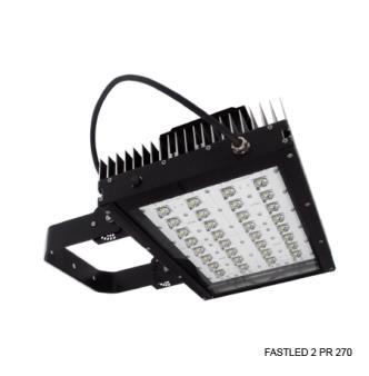 FASTLED 2 LED-valonheitin 135W / 200W / 270W / 400W / 540W Sopii moniin käyttötarkoituksiin Runko pursotettua alumiinia, eloksoitu, väri musta